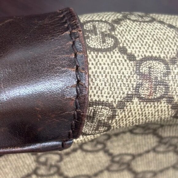 GUCCI GG Pattern Shoulder Bag GG Supreme Leather Brown SHW 04KB623 - Picture 13 of 16